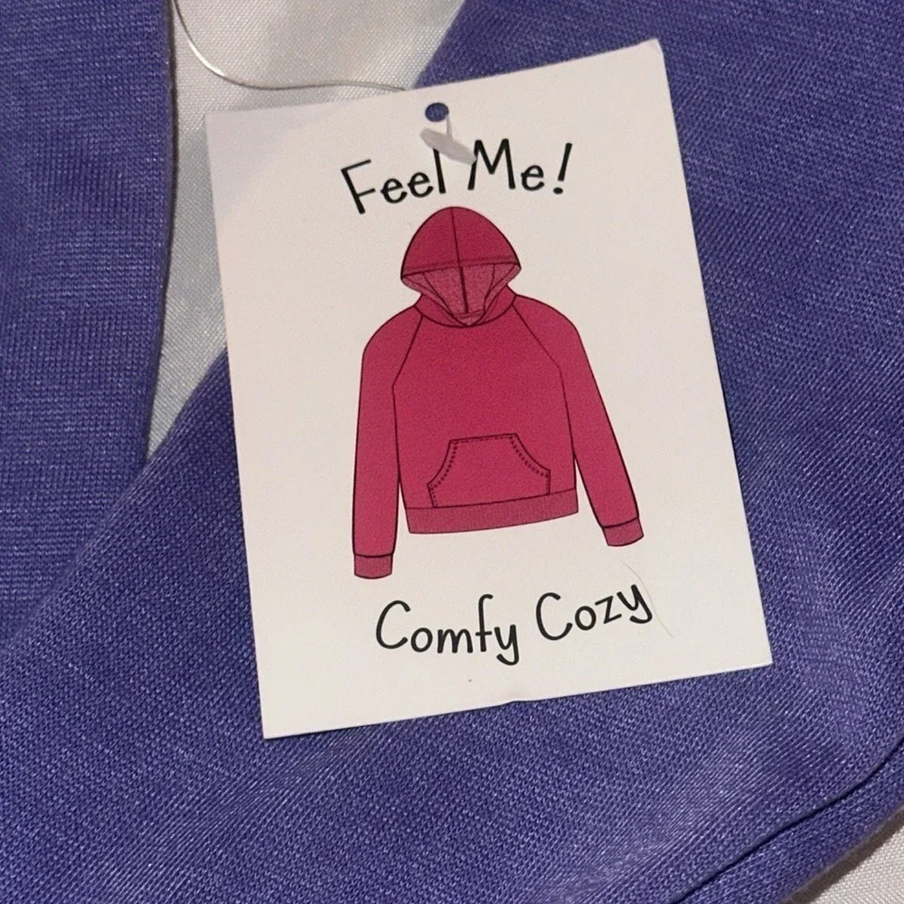 Bobbie Brooks Girls Purple Unicorn Sherpa Lined Hoodie Sweatshirt Size M 7/8 NWT